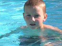 Kyle in swimming pool